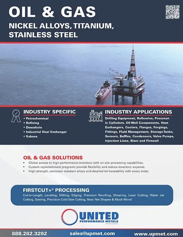 Metals and Alloys Oil & Gas Linecard