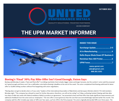 OCTOBER MARKET INFORMER & SURCHARGE UPDATE