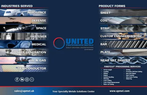 Specialty metals and alloys product list sold internationally